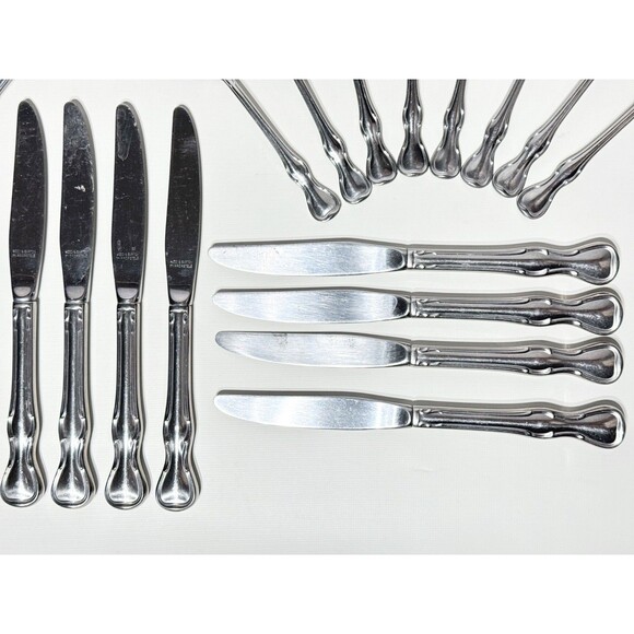 VTG 60s Reed & Barton Flatware 49 Set MODERN PROVINCIAL Mirrorstele Stainless - Picture 4 of 16